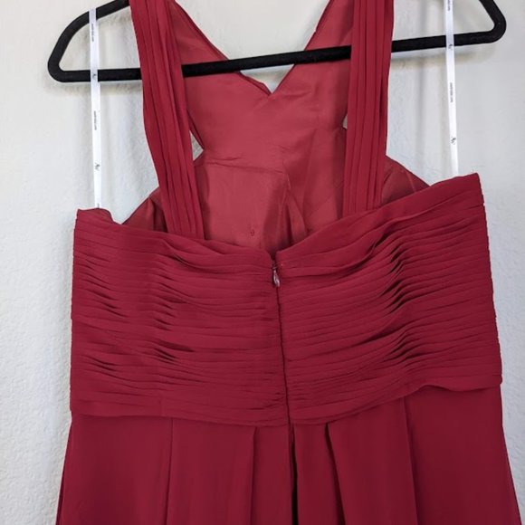 AW Vienna Bridesmaid Prom Formal Special Occasion Wedding Guest Dress, 14, Red - Picture 7 of 8